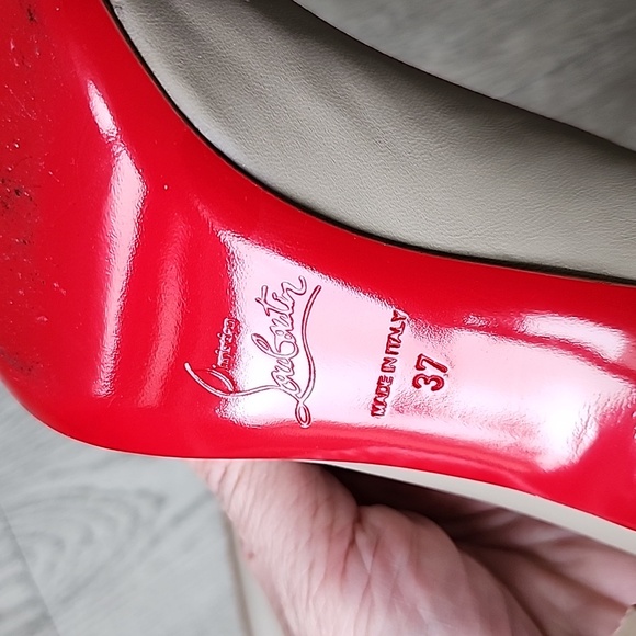 Christian Louboutin nude pointed-toe heels pumps - Picture 9 of 12